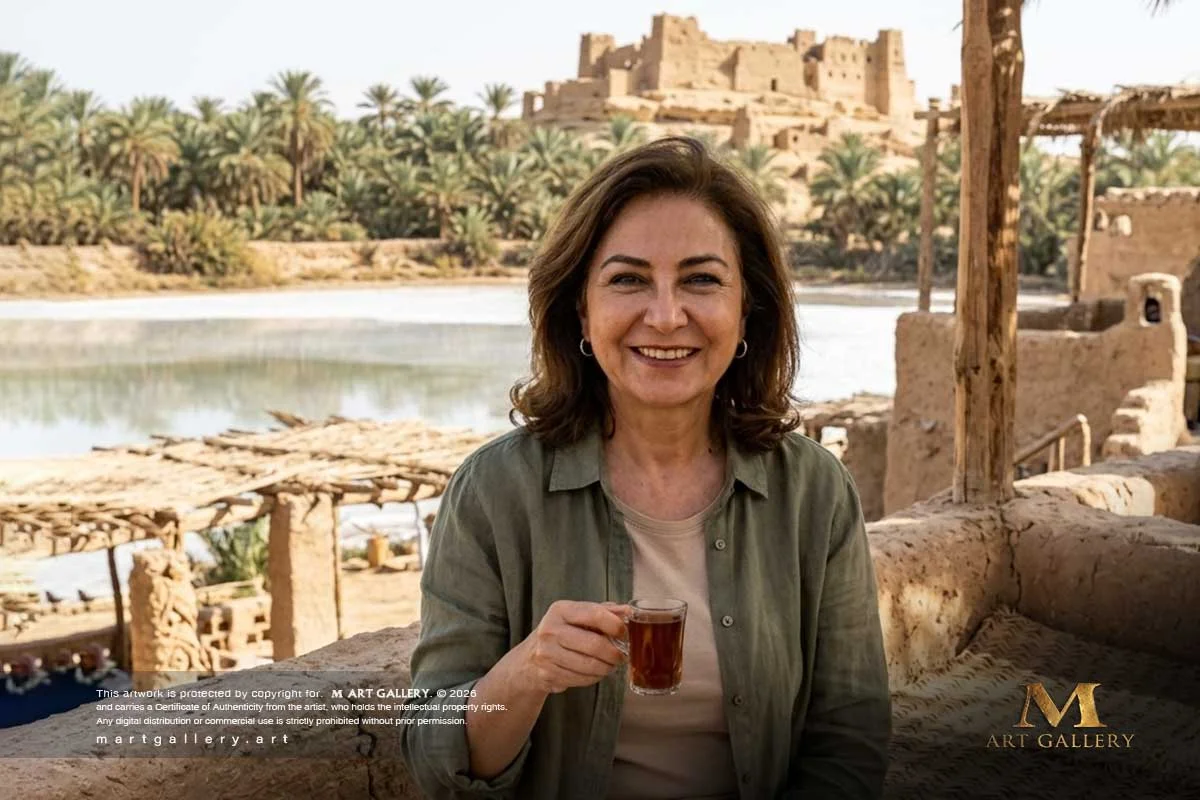 Amidst the ancient serenity of Siwa, Zeinab immerses herself in heritage, translating Egypt's primal landscapes into tactile masterpieces.